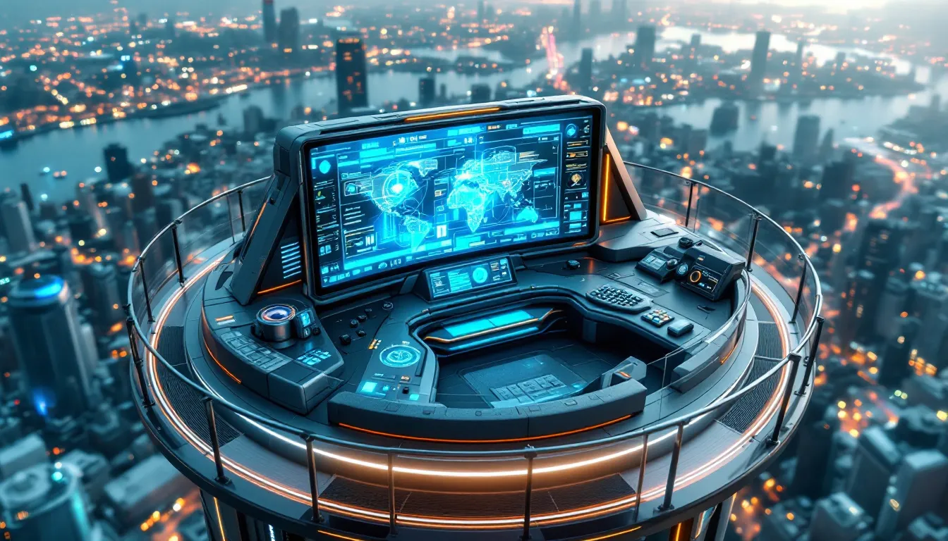 A monitoring station ensuring site security around the clock.