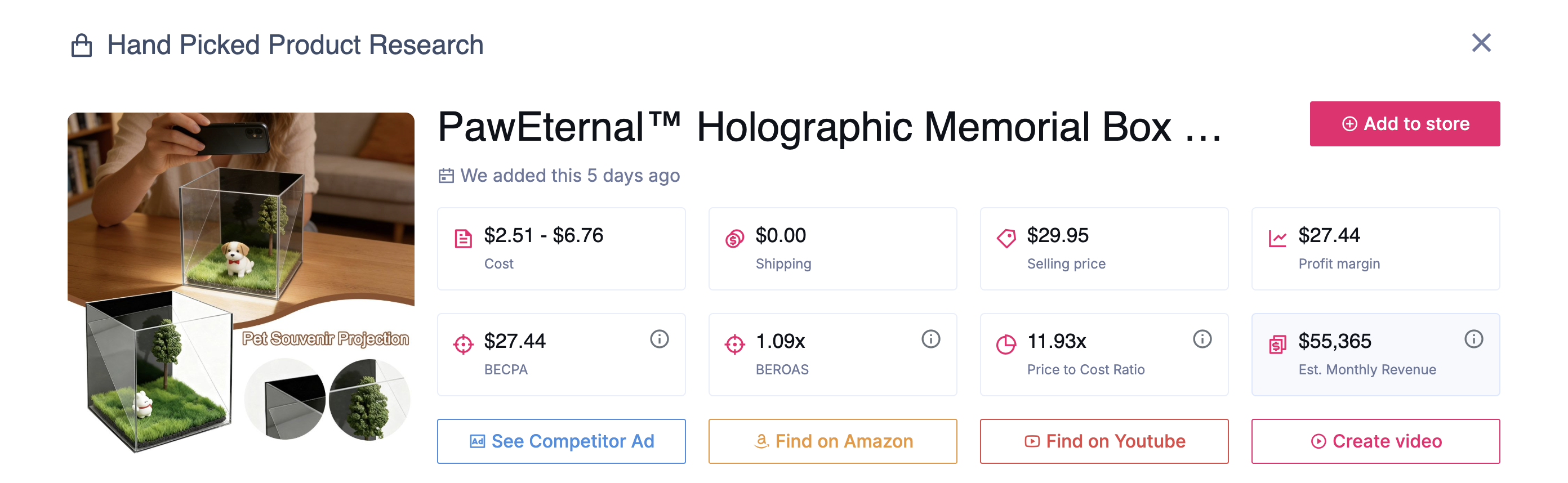 PawEternal Holographic Memorial Box