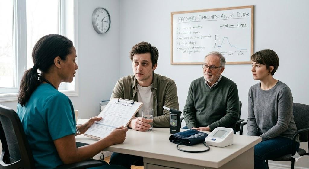A medical assessment is made, ensuring a safe detox from alcohol