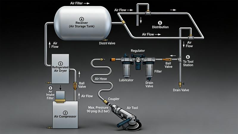 How a Compressed Air System Works