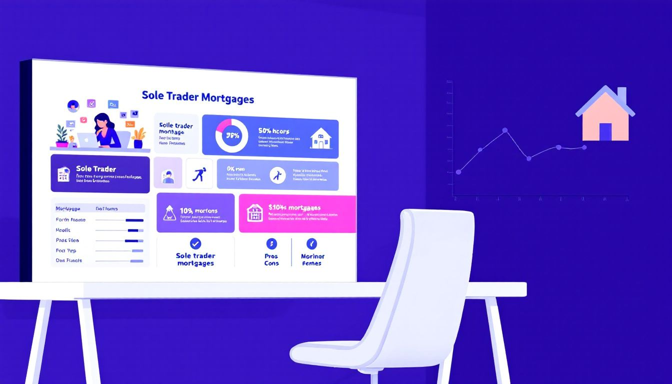 An overview of sole trader mortgages with financial documents in the background.