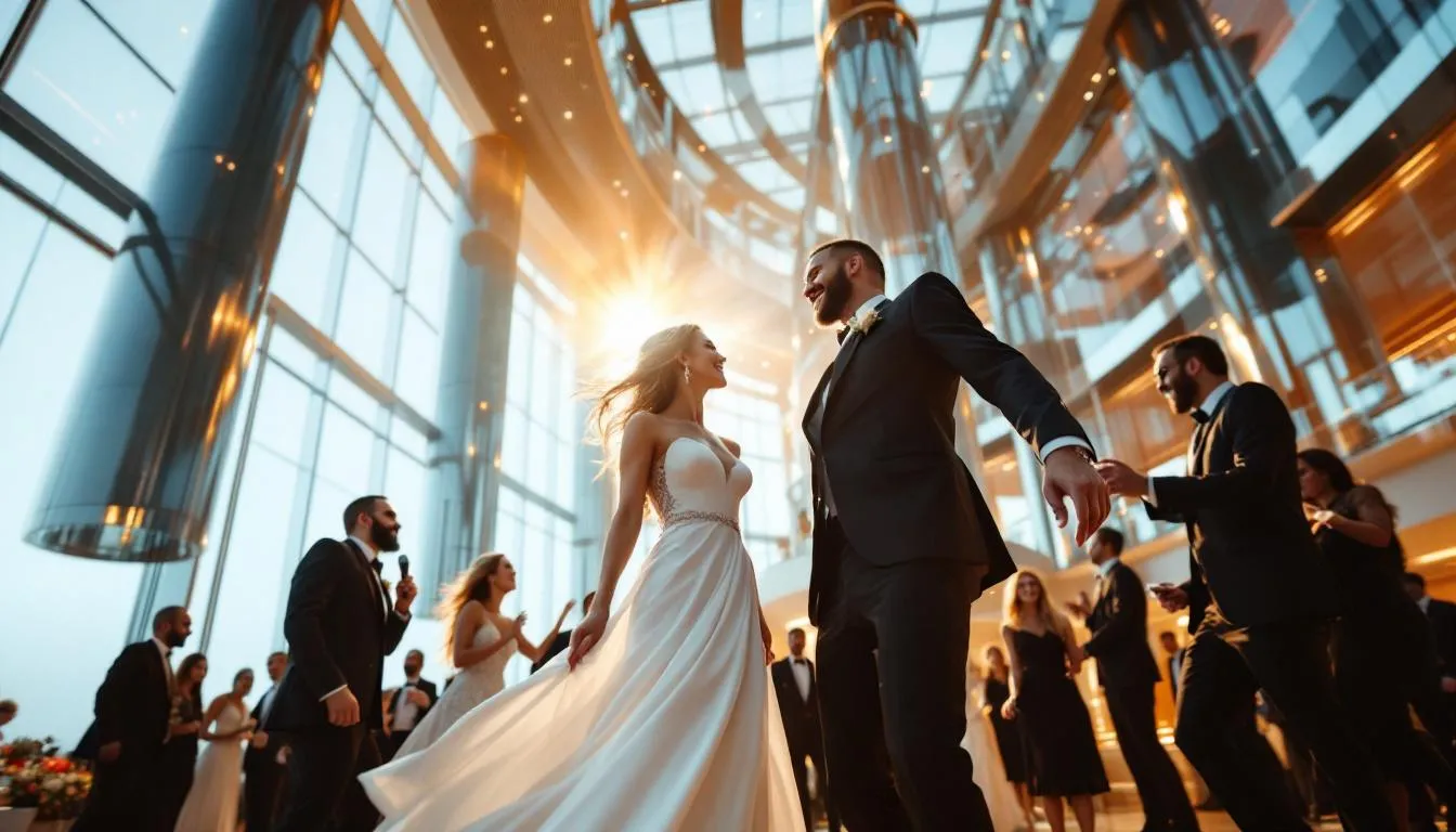 A vibrant wedding scene showcasing special moments captured by skilled photographers.