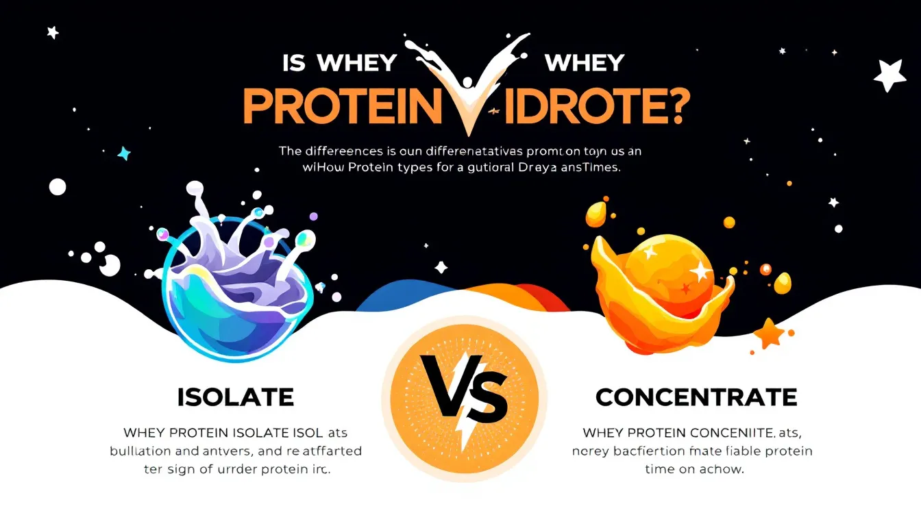 An overview of whey protein types, including whey protein isolate vs concentrate.