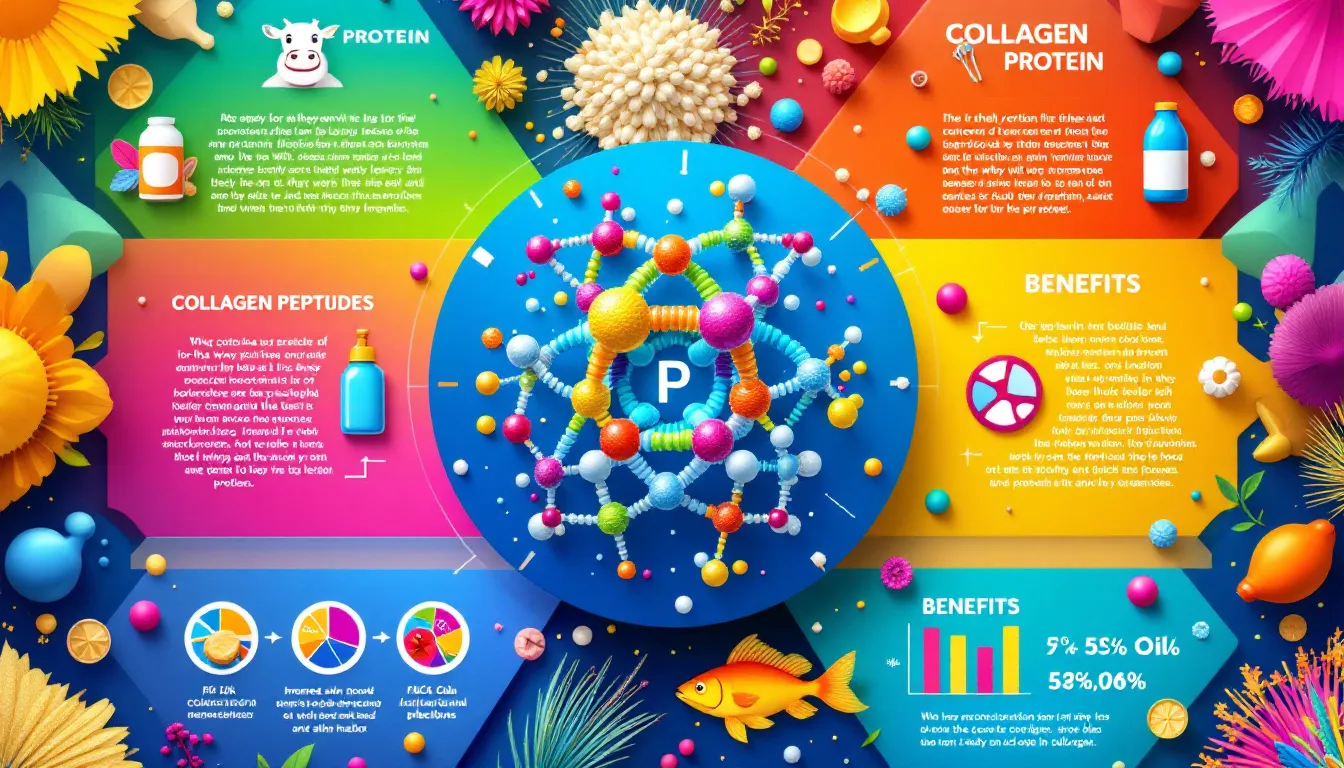 A collage of various collagen protein sources.