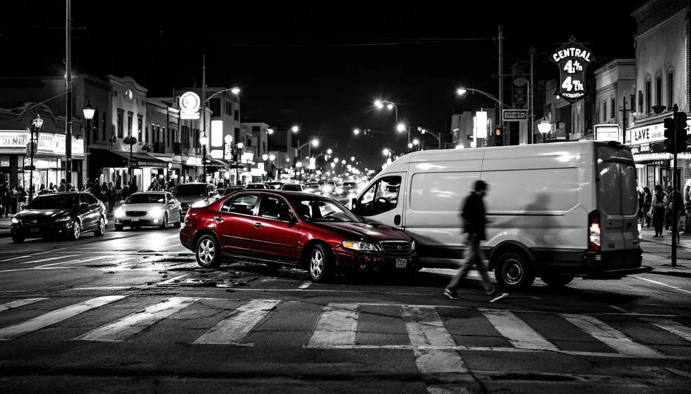 An image depicting a busy Albuquerque street, highlighting the common locations for car accidents.