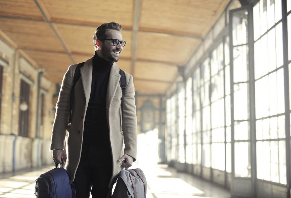 person carrying his bags 