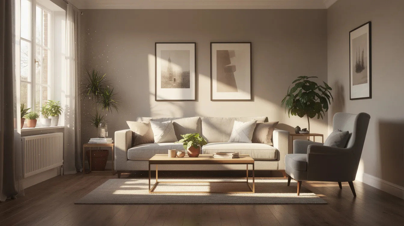 The image depicts an interior sitting room with sunlight streaming through the windows, creating a noticeable "hot spot" on the floor. This area highlights the need for window films that provide heat rejection and UV protection, enhancing energy efficiency and comfort within the space.