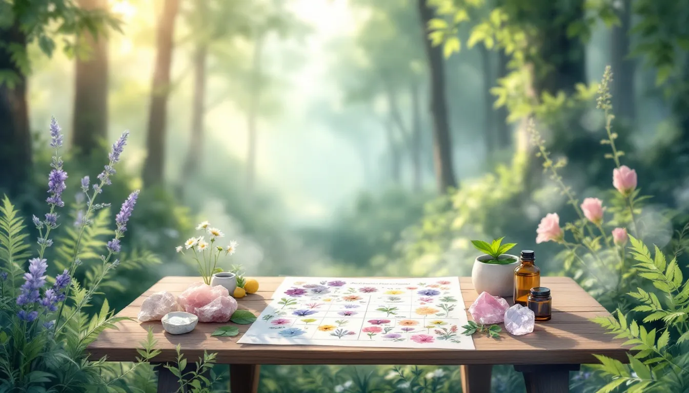 A comparison chart of Bach flower therapy and other alternative medicines.