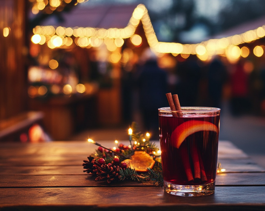 Tysk julemarked, med glühwein og julelys