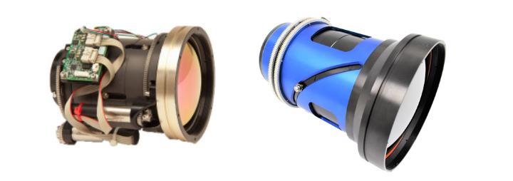 MIRZ 330 330 mm MWIR Zoom Lens - 1 kg   LIRZ225 225 mm LWIR Zoom Lens - 4 kg