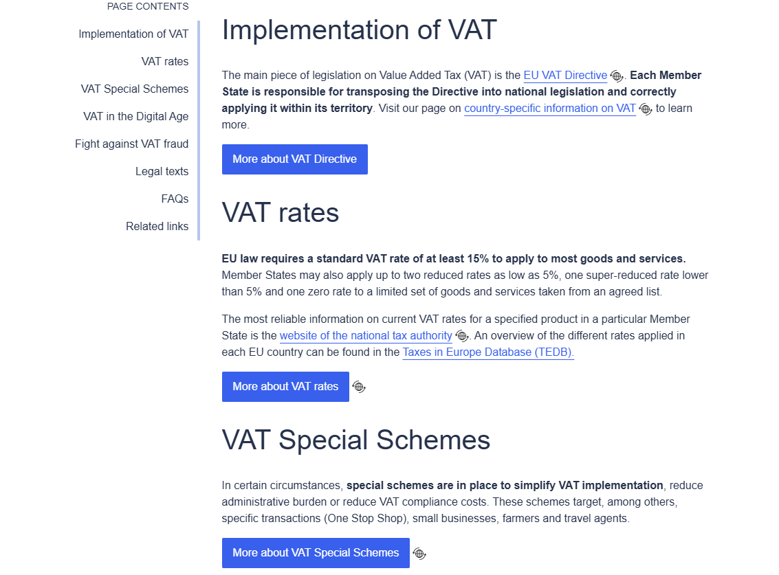 vat policies UK