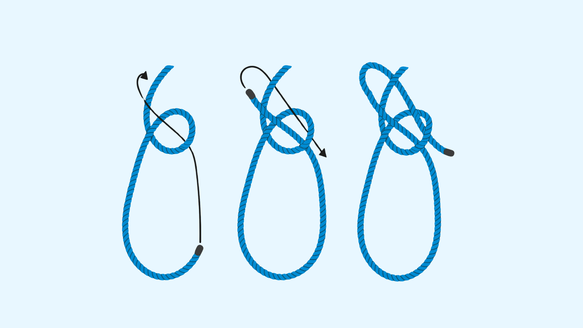 Anleitung für einen Palstek Seemannsknoten