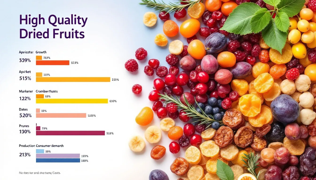 0b718e9a 7d12 4571 a288 0a77f848554e High-quality dried fruits displayed for sourcing.