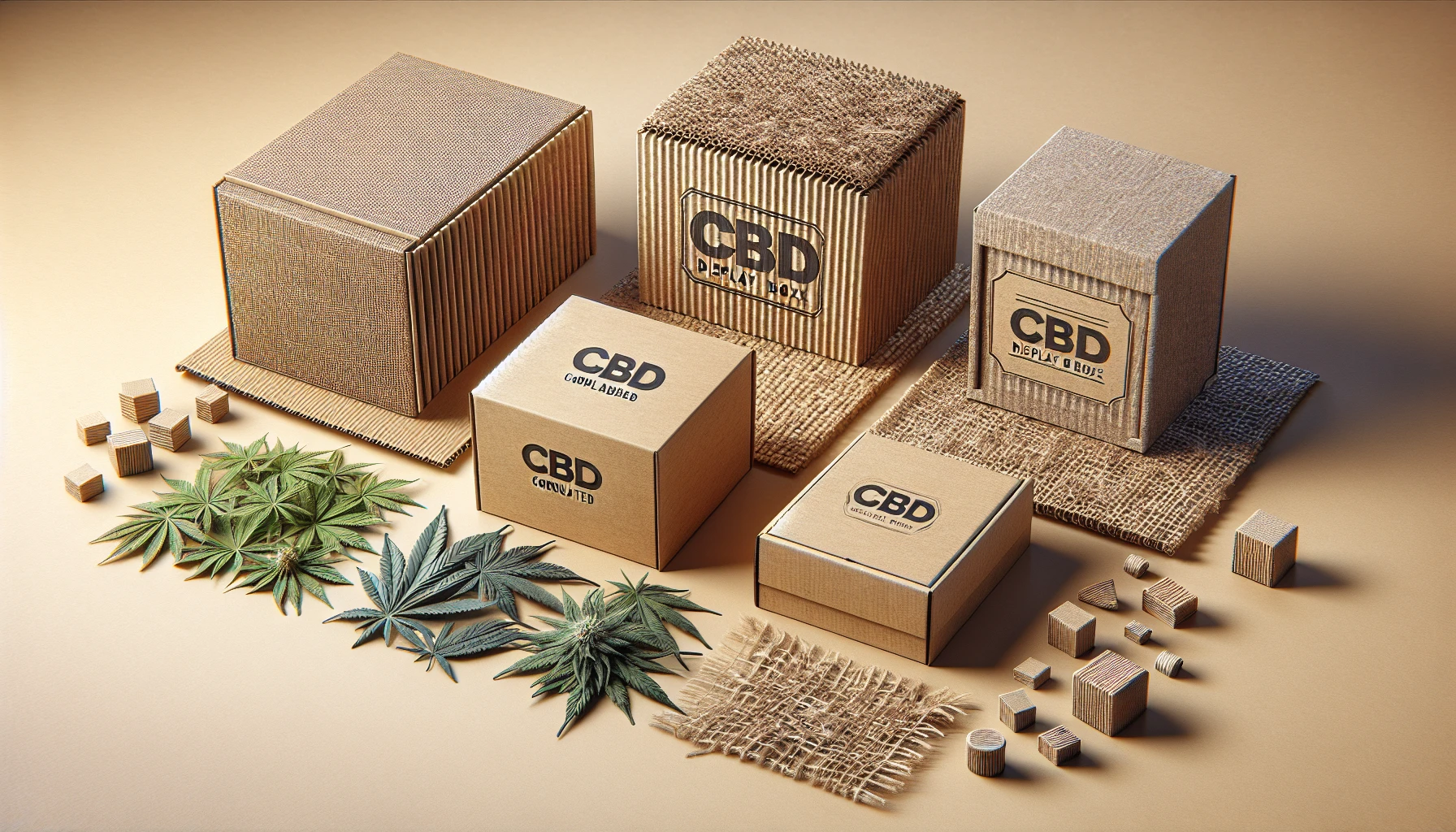 Variety of material options for CBD display boxes