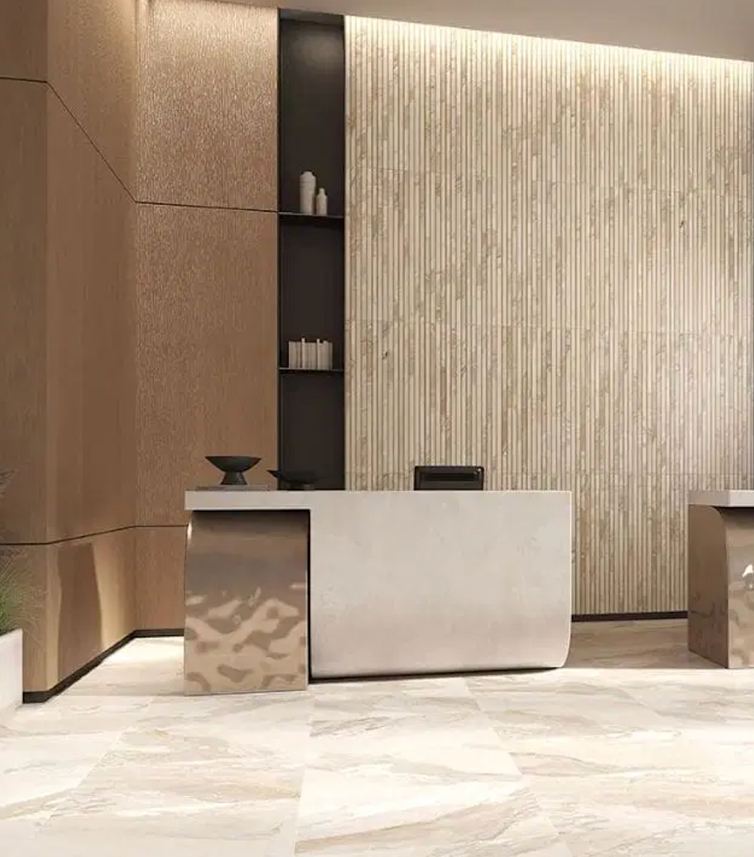 Image: Blend Almond Milled Matt Rectified Wall slabs by Bottega Tiles at EMC Tiles