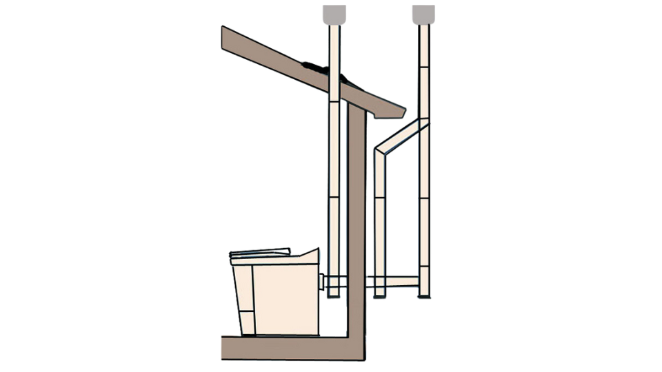 Incinerating Toilet Side View