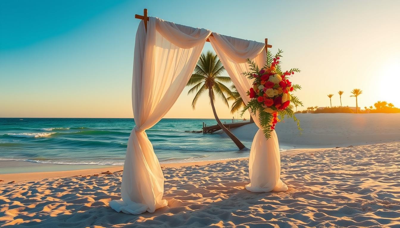 a beach wedding set up, beaches daytona, beach weddings in daytona fl