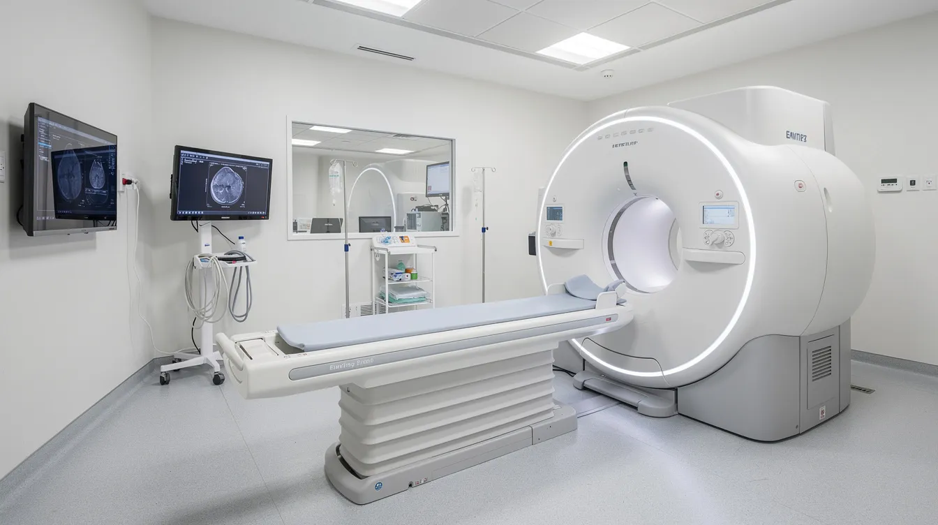 0bbb514f aad2 47db 8c2d 0661313bd22f The image shows a modern CT scanner room within a diagnostic imaging centre, featuring clean white interiors and advanced medical equipment. This space is designed for diagnostic services, emphasizing the importance of regulatory compliance and quality in the healthcare industry.