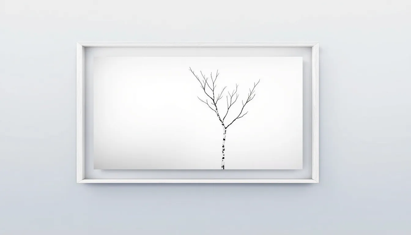 Choosing the perfect minimalist wall art for a room.
