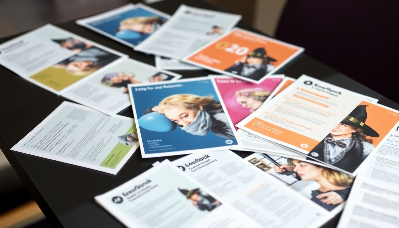 A designer working on an A5 leaflet design.