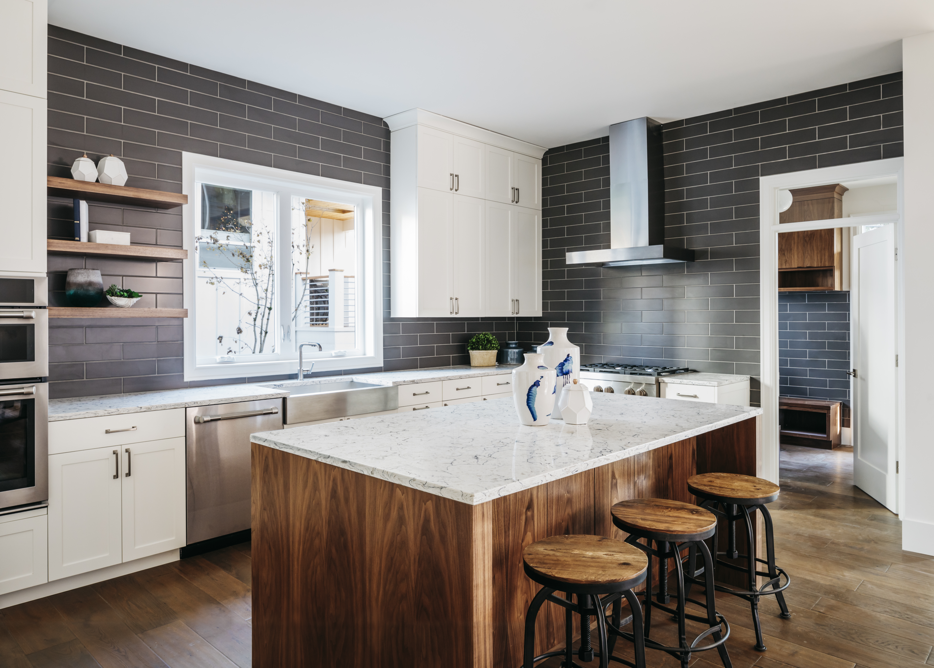 Island in kitchen transformation