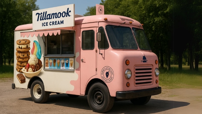 Food truck wrap with minimal design