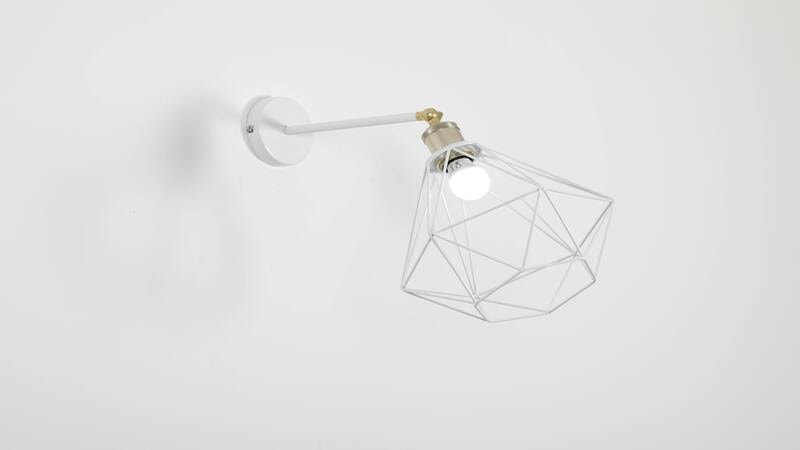 Modern wall-mounted light fixture with an LED bulb