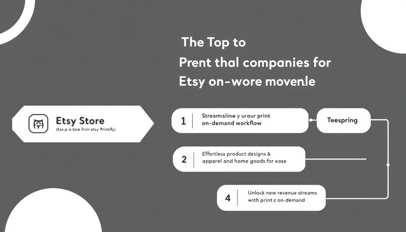 Top print on demand companies for Etsy store integration.