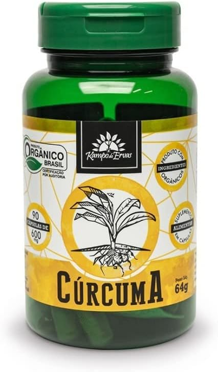 Cúrcuma em cápsulas da Kampo de Ervas. Fonte da imagem: Amazon