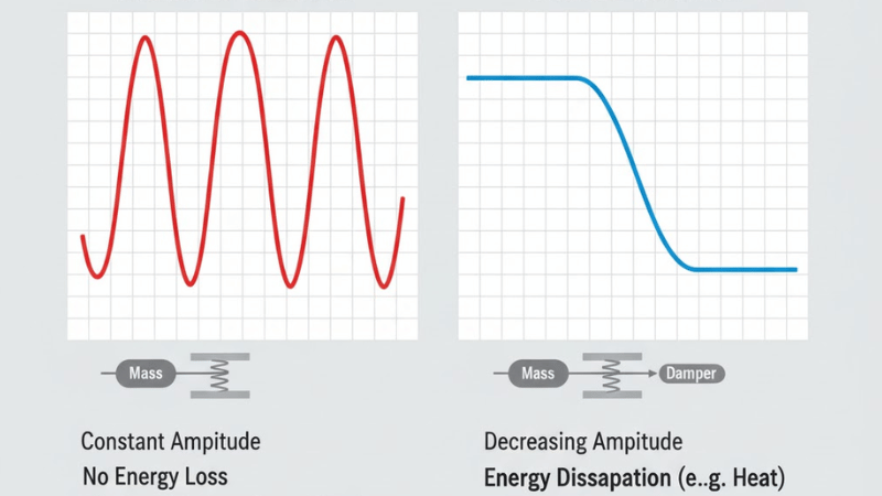 Vibration damping works by converting the vibrations into kinetic energy.