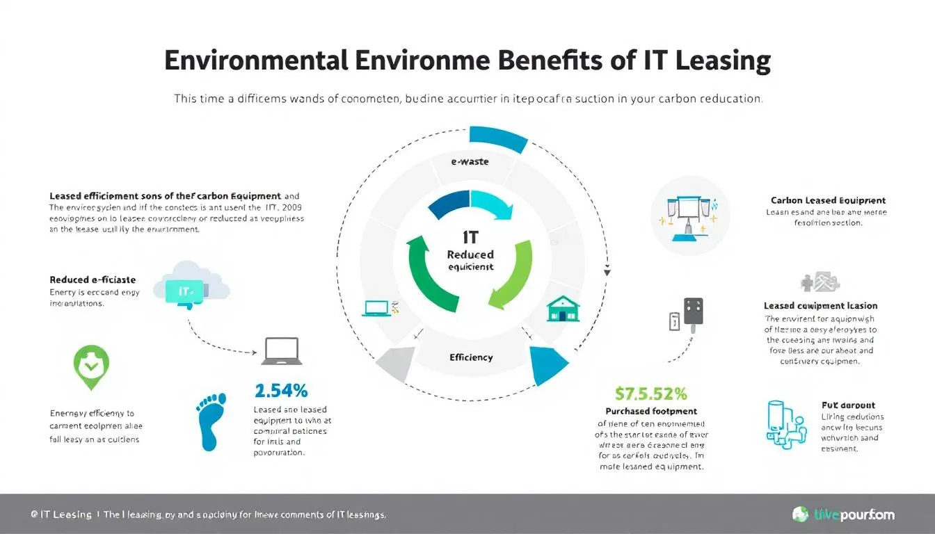 Image illustrant les avantages environnementaux du leasing informatique.