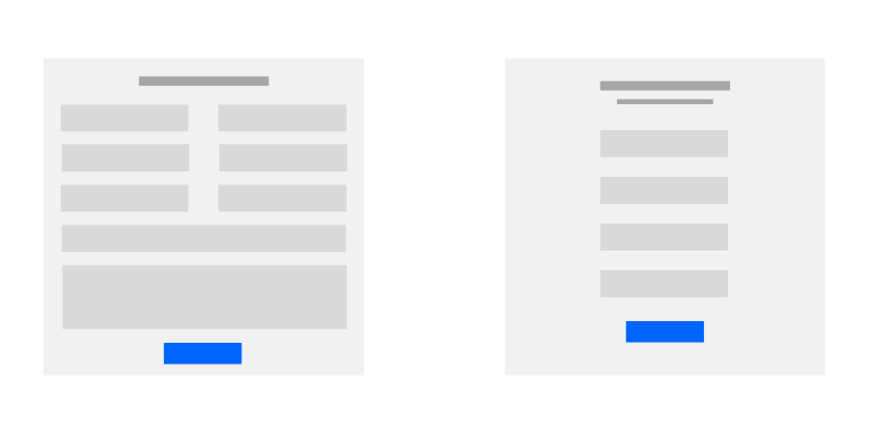 landing page form fields