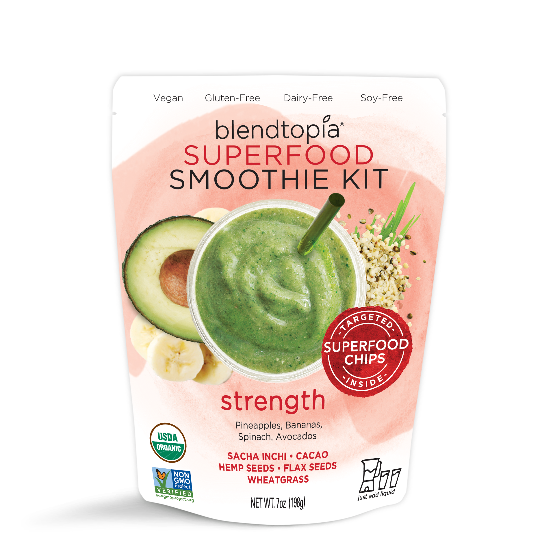 flax seed smoothie kit best with almond milk, vitamin c, protein 