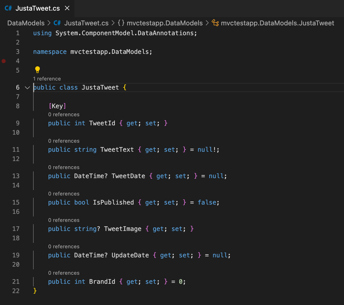 JustaTweet.cs class