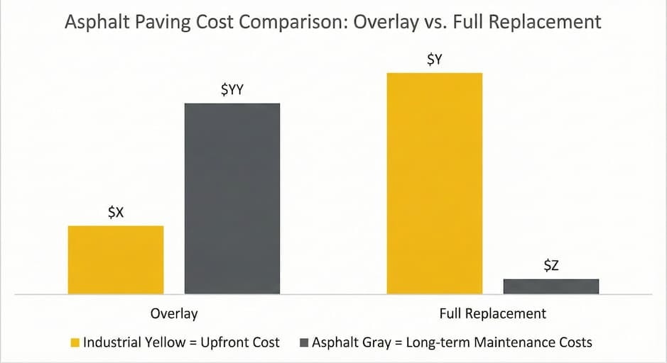 Asphalt Overlay vs. Replacement: Which Is Right for Your Pavement? 4 How Do Costs Compare Between Overlay and Replacement