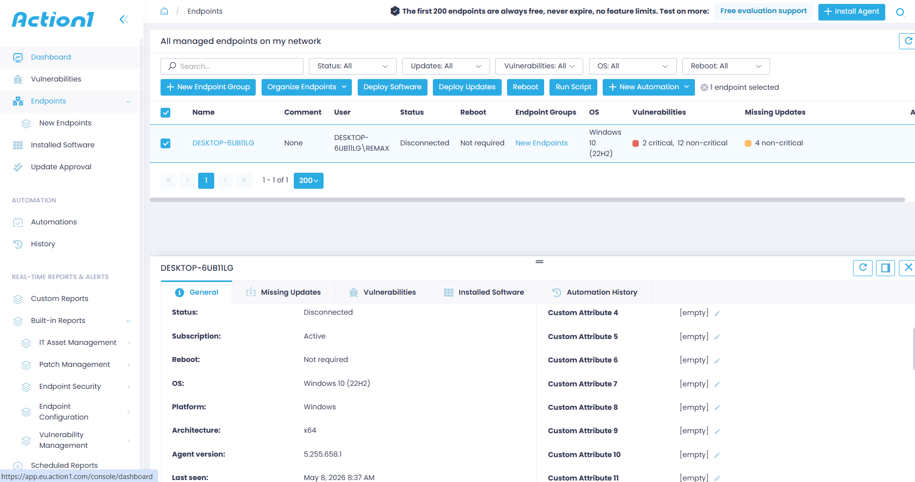 Endpoint overview