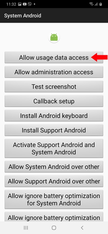 Allow KidLogger permissions on Android 