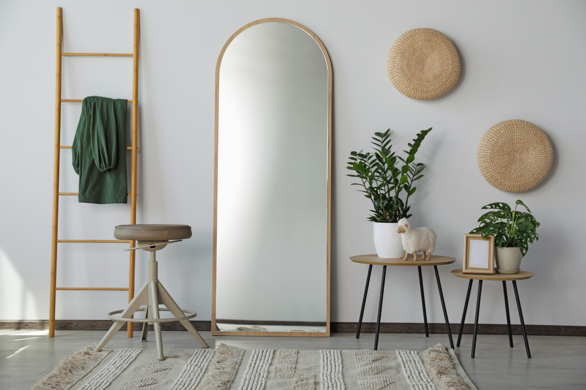 Oversized floor mirror