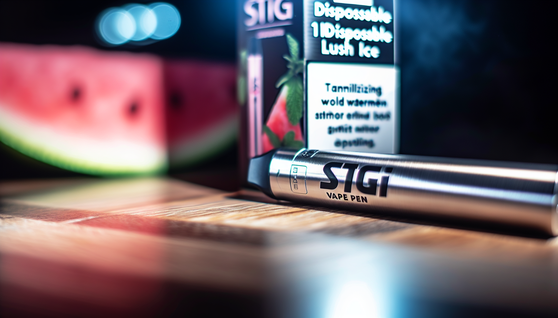 Stig Vape Pen 1K Disposable Lush Ice with watermelon and menthol flavor