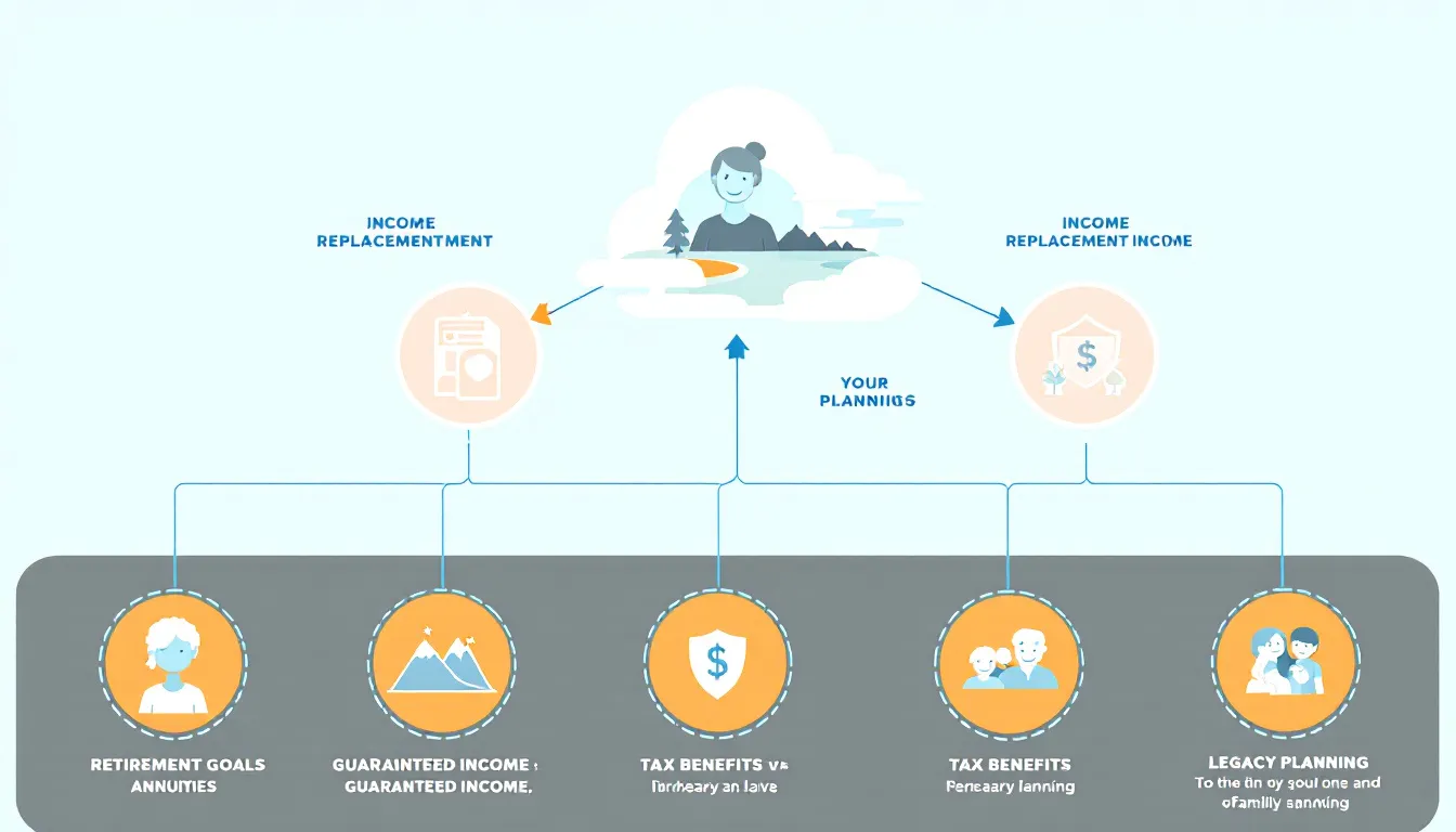 A visual guide on how annuities fit into retirement plans.