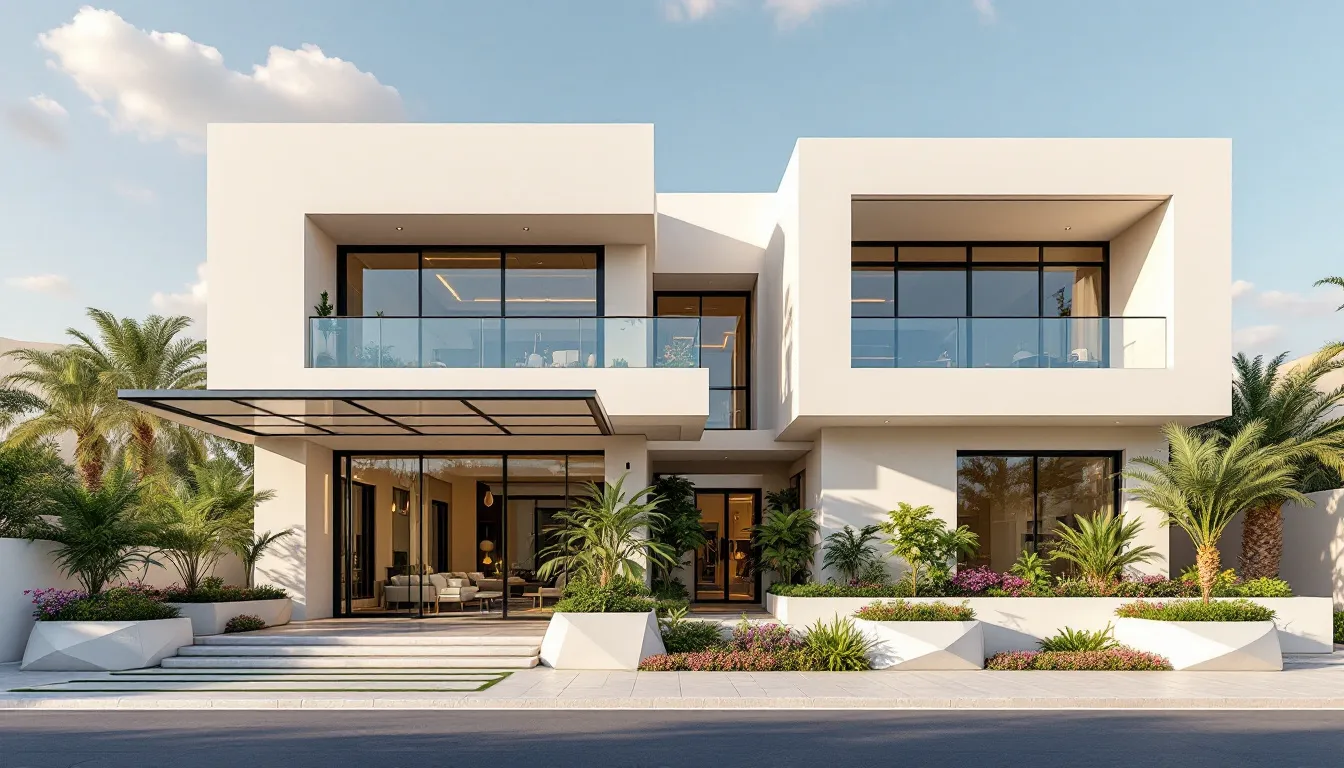 A modern villa showcasing professional painting services in Dubai.