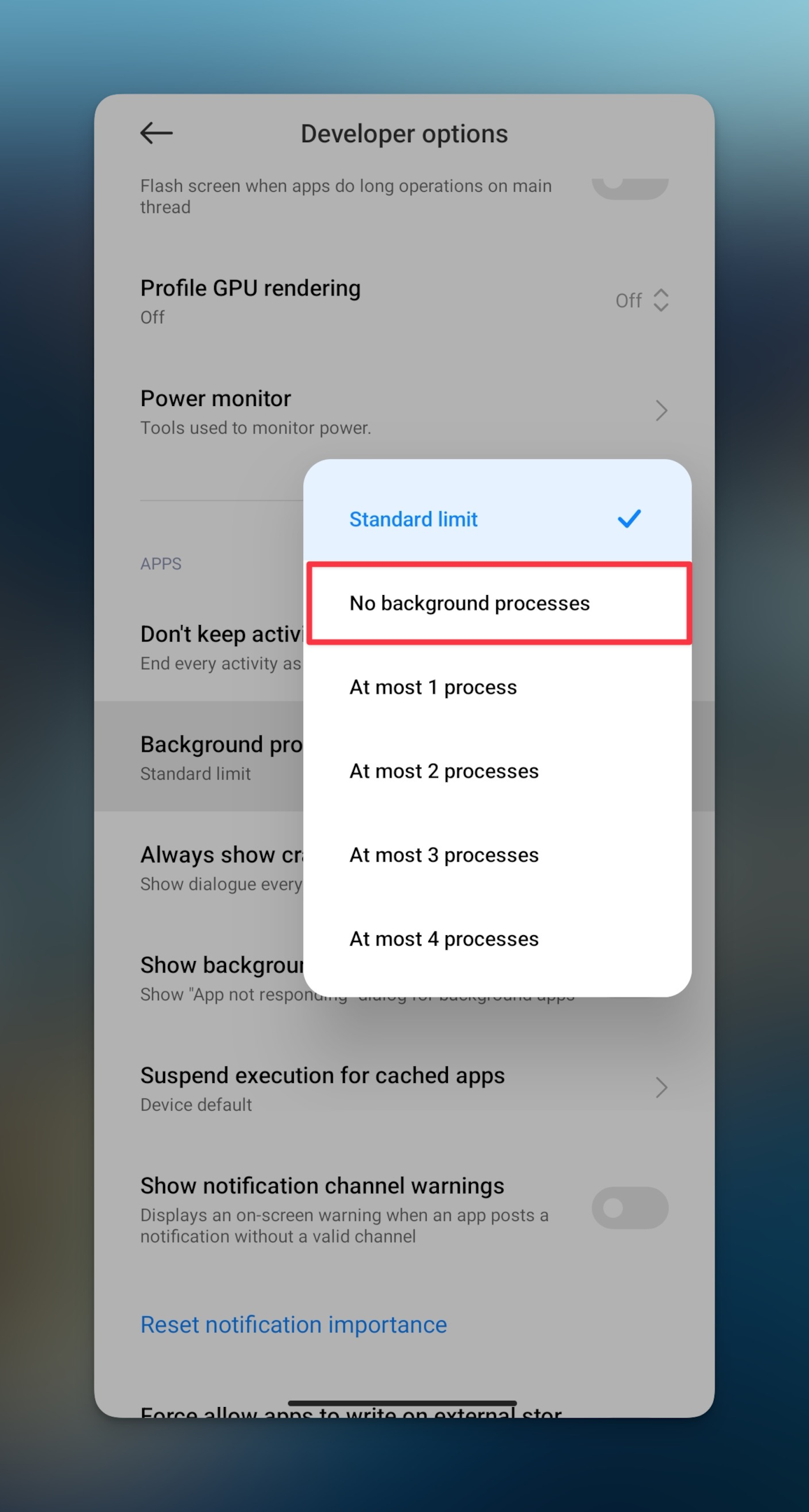 Remote.tools shows the android settings to restrict background limits for app to reduce data consumption. More data consumption might cause Instagram pictures not loading error