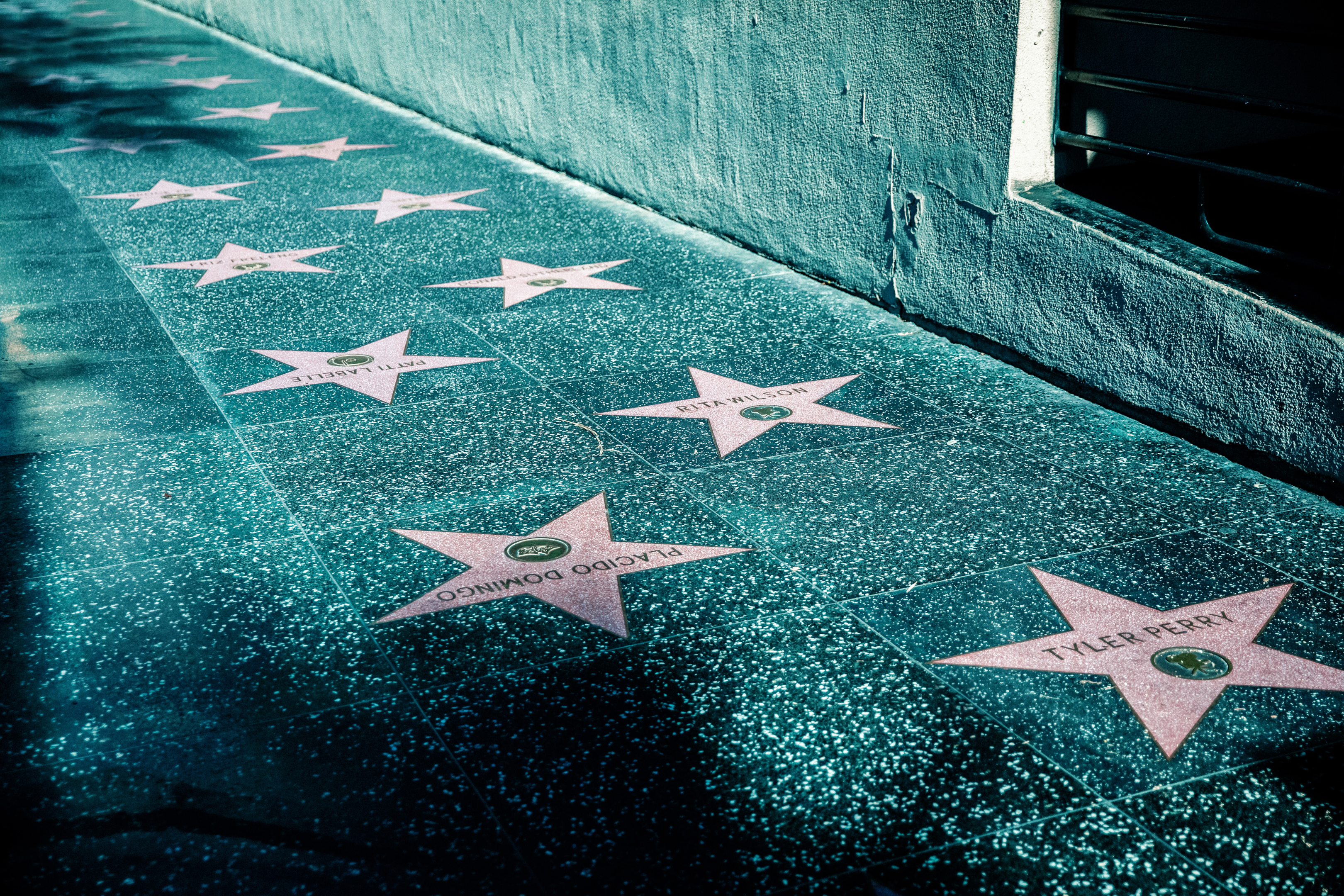 Hollywood Walk of Fame stars in Los Angeles. Photo by Ekaterina