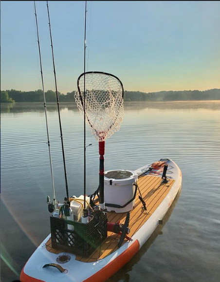 Like to paddle board fish? Fun DIY fishing crate project for your