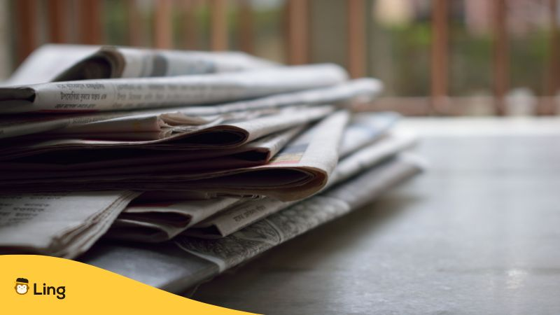 Newspapers on a table - filipino media