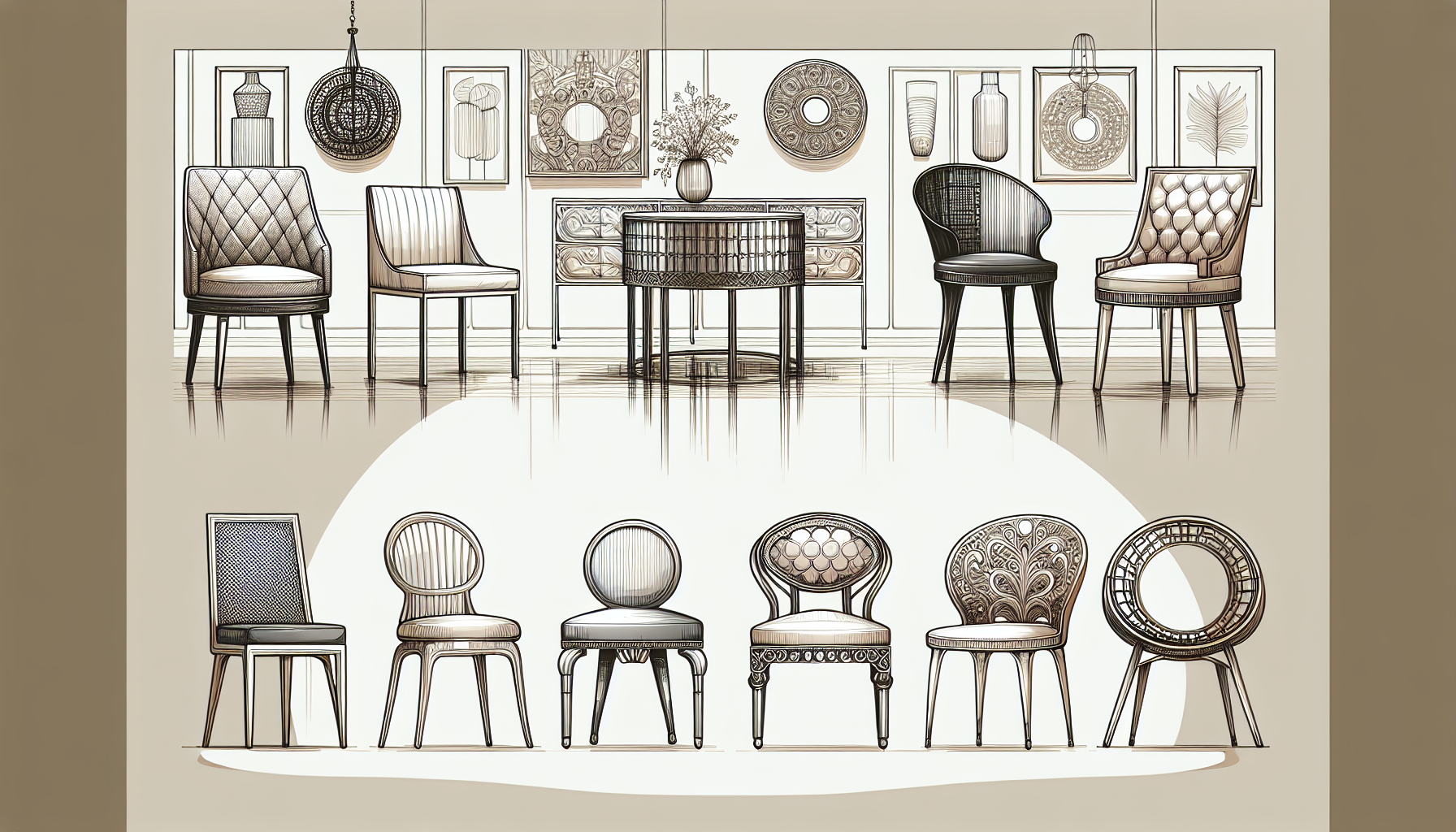 Variety of dining chair styles for different spaces