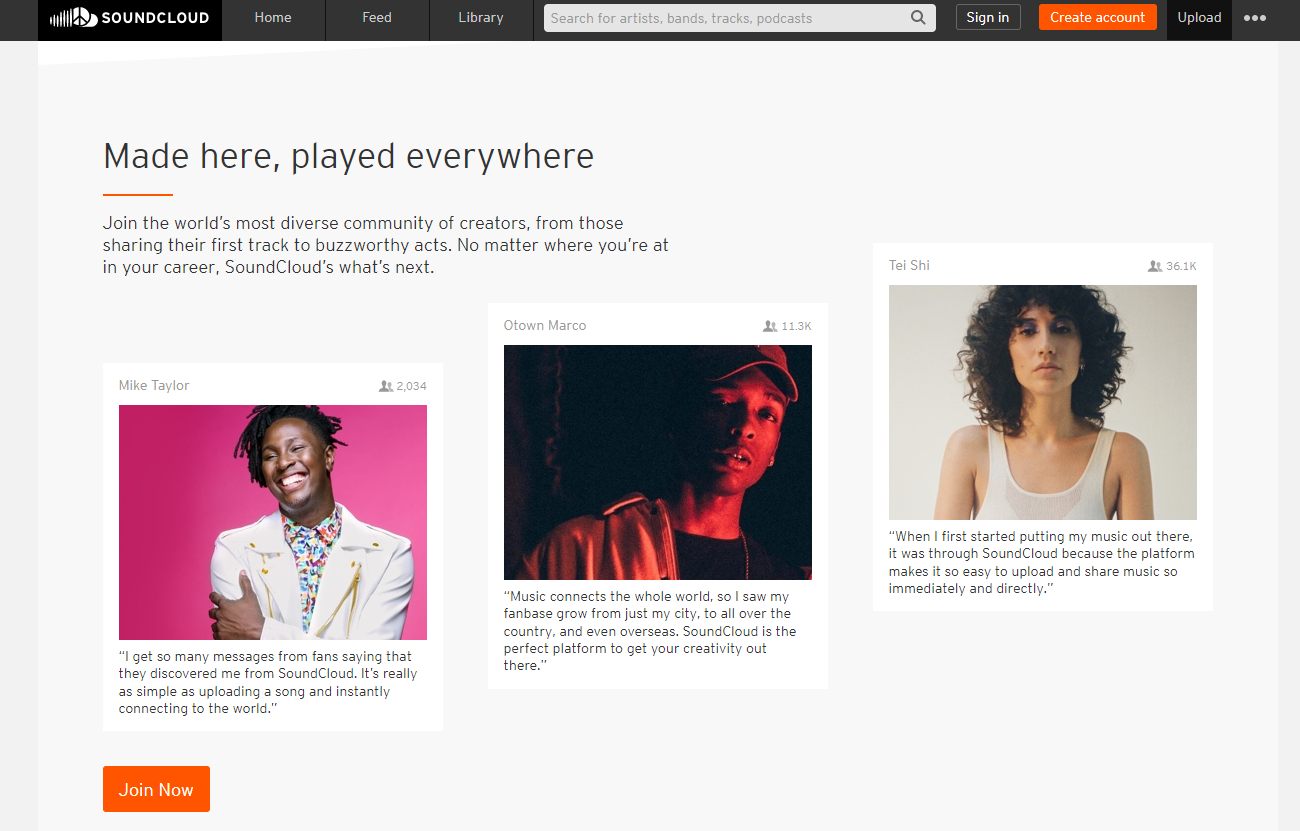 Upload to SoundCloud to join a diverse community of creators