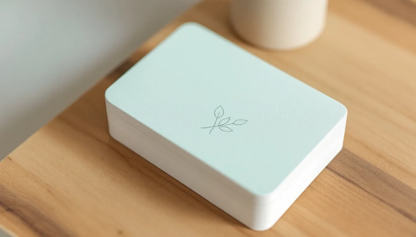 Eco-friendly business cards made from recycled materials.