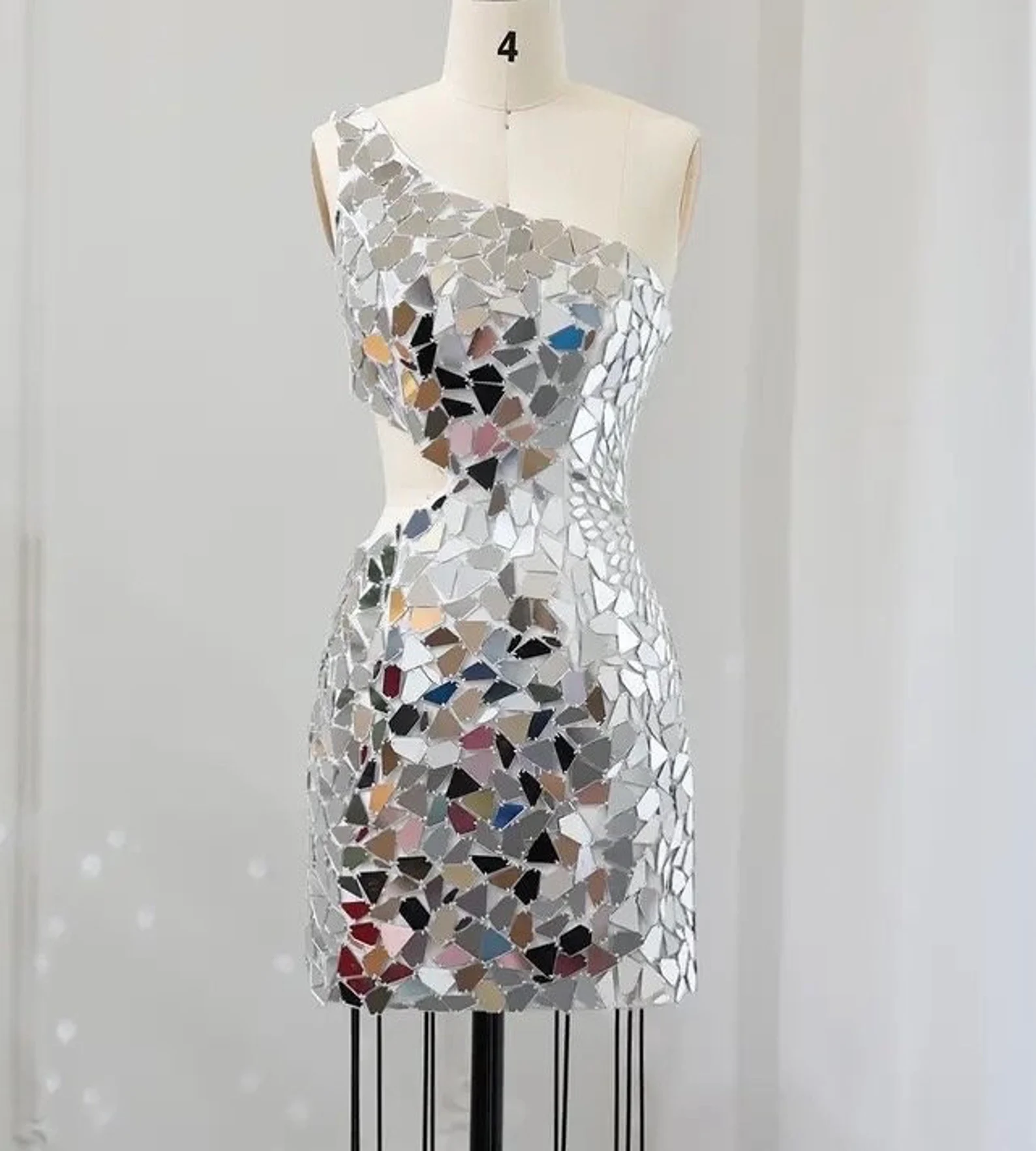 Any woman would turn heads with this playful disco ball dress