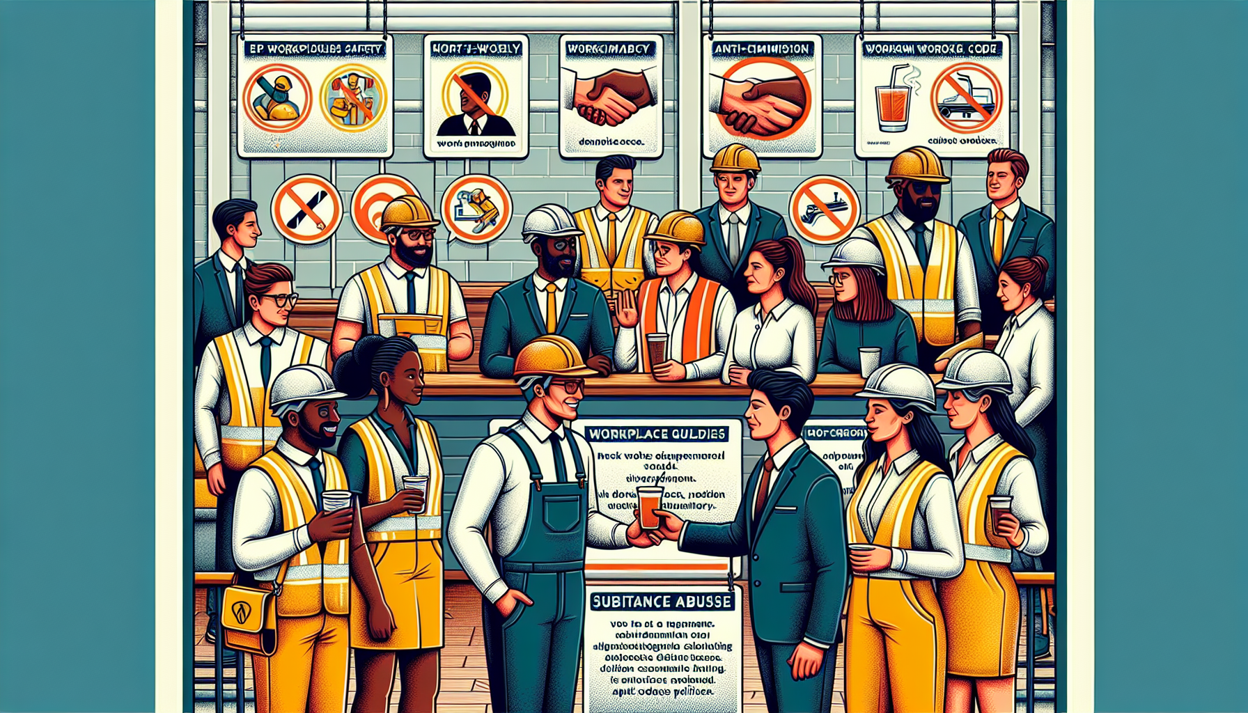 Illustration of workplace conduct guidelines